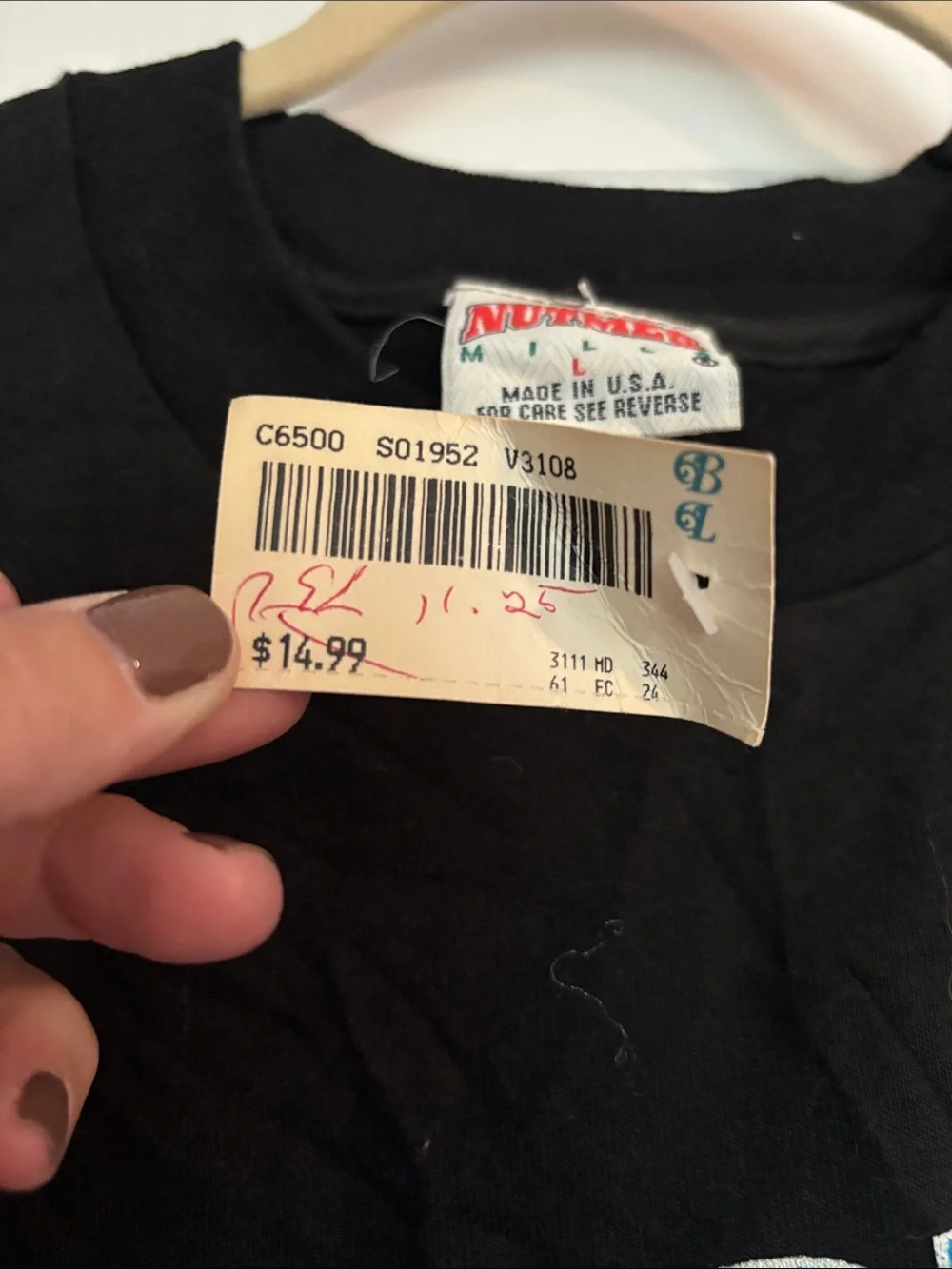 NWT 1993 Vintage Carolina Panthers Men's Black Graphic Tee